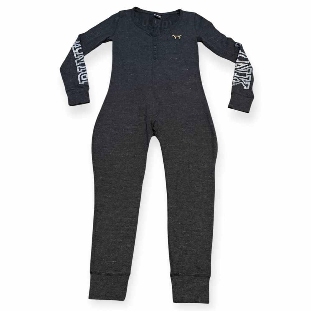 PINK VICTORIA’S SECRET Women’s Gray “Worlds Best Wrapper” Thermal One Piece Paja - Picture 2 of 9